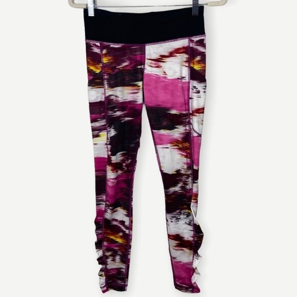 Lululemon Speed Tight Berry Print‎ High Rise Leggings Size 6 Yoga Pants Retro - Picture 4 of 10